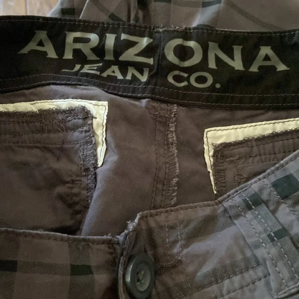 Arizona Jean Company Grey Charcoal Cargo Shorts Relaxed Fit Sz 30 New No Tag